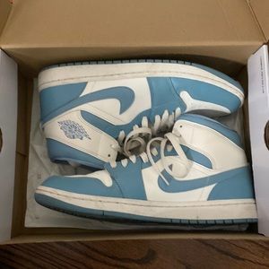 University Blue Jordan one mids with OG box. Lightly used